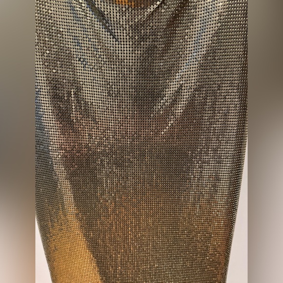 Alice and Olivia - Harmony Chain Mail Slip Dress in antique silver size 2 - Picture 6 of 9